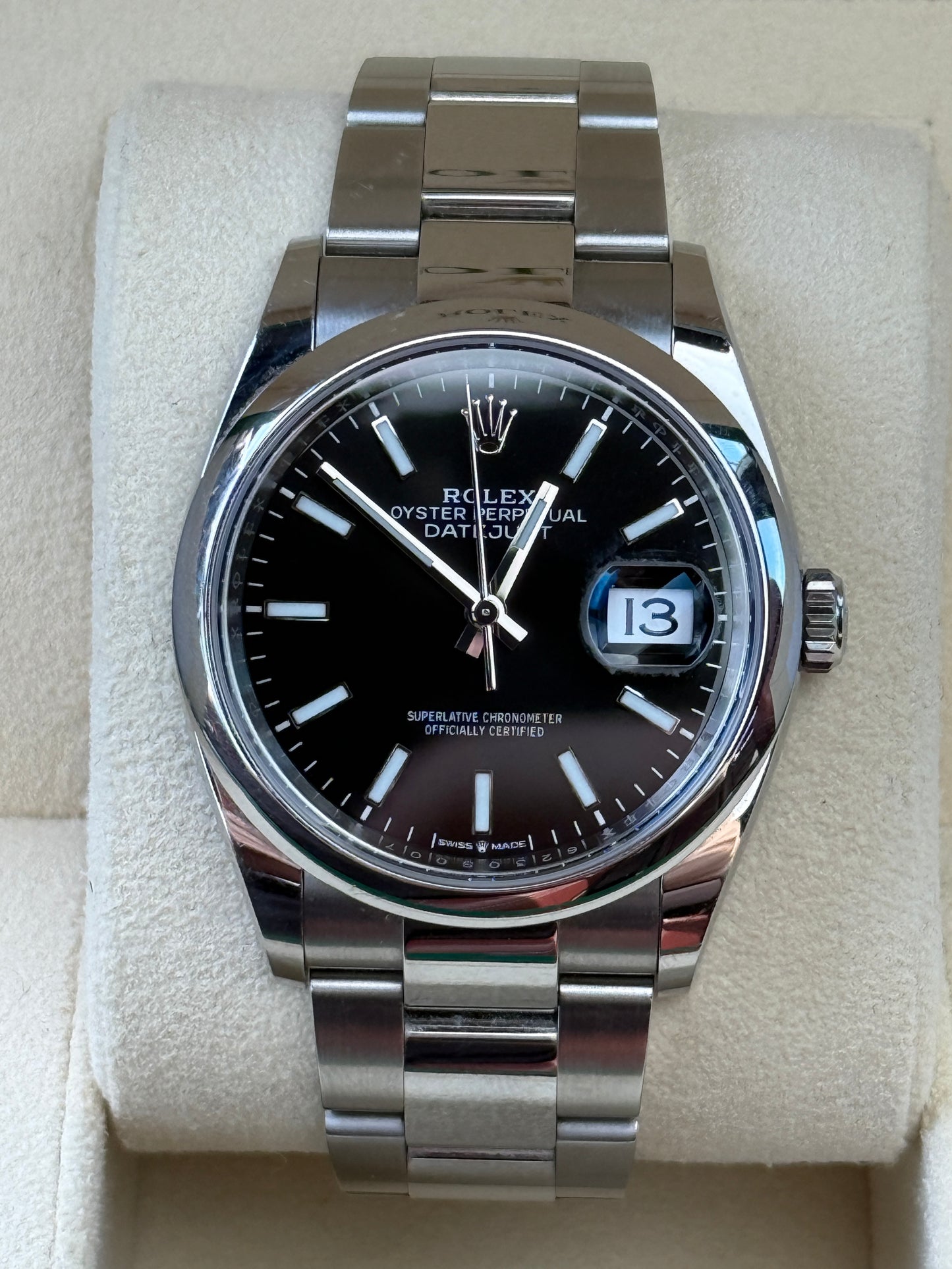 2022 Rolex Datejust Black Dial 36mm 126200
