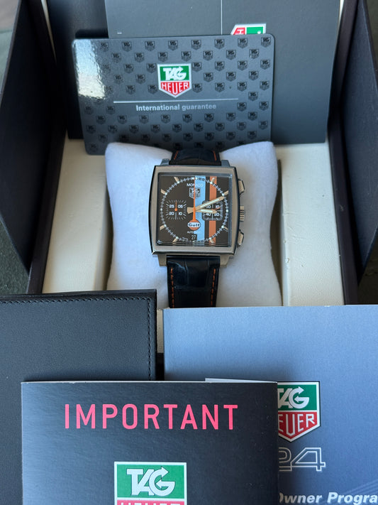 Tag Heur Monaco Special Edition Black 38mm "Gulf" CW211A