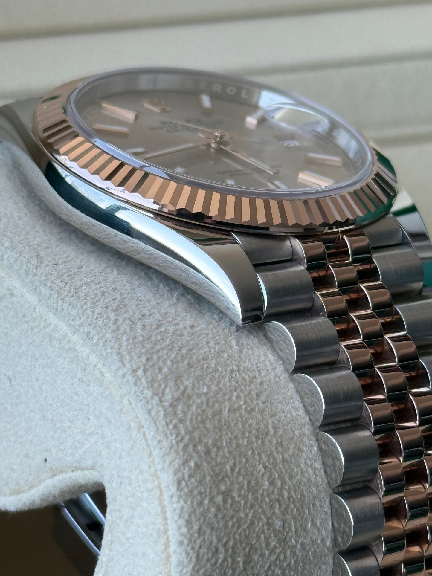 2021 Rolex Datejust Sundust Two Tone Rose Gold 41mm 126331