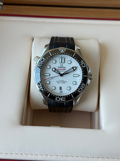 2023 Omega Seamaster 300m White on Black Rubber