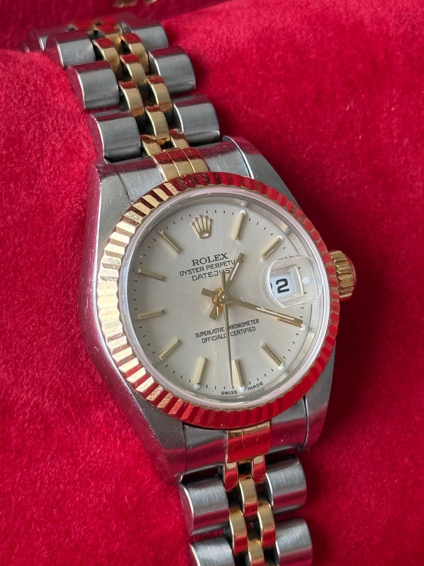 2000 Ladies Datejust 26mm Silver Dial Two Tone Yellow Gold