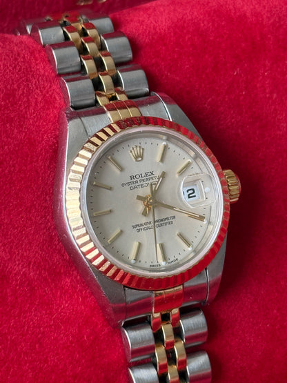 2000 Ladies Datejust 26mm Silver Dial Two Tone Yellow Gold