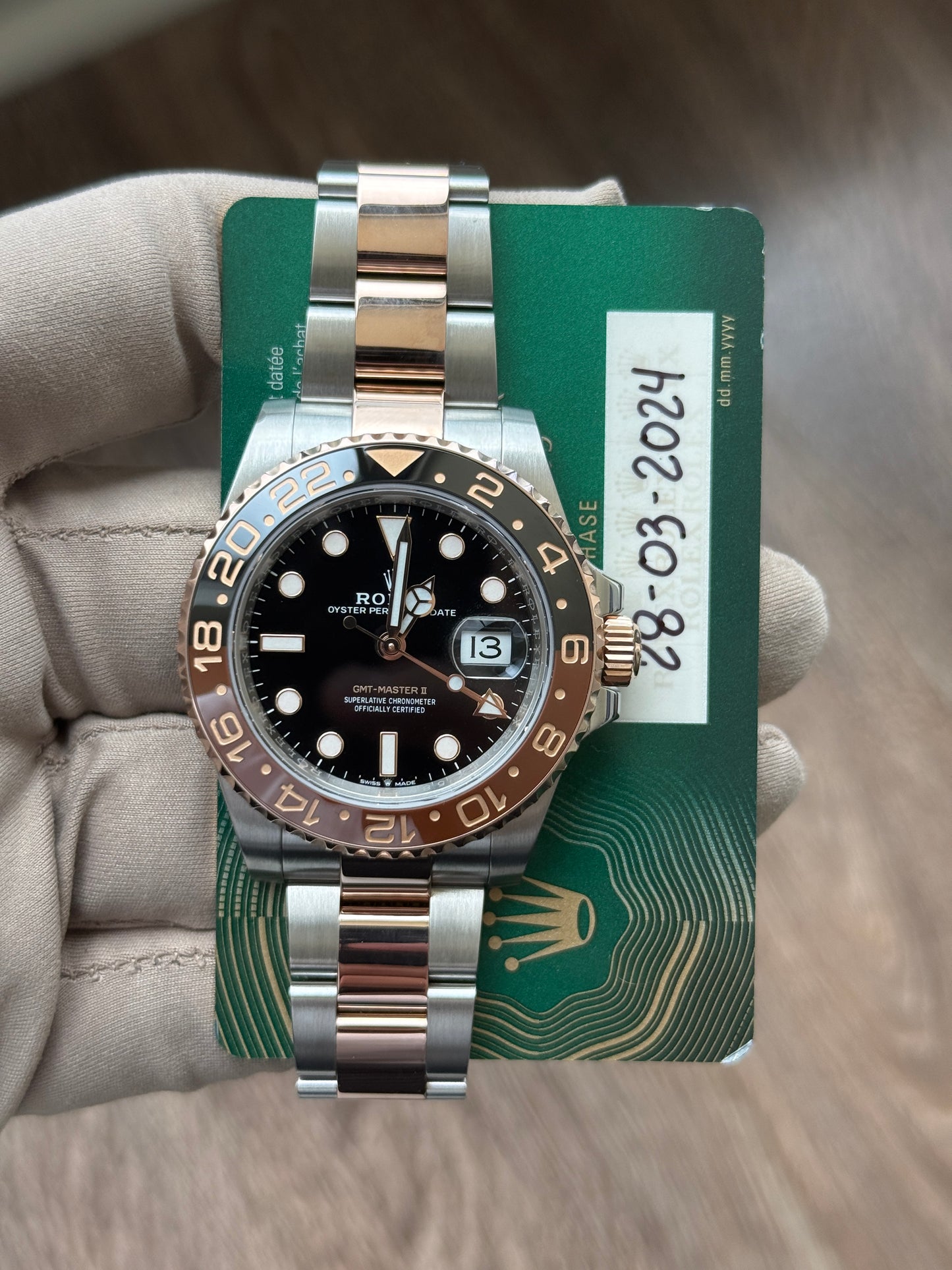 2024 Rolex GMT Master II “Rootbeer” Black/Brown Two Tone Rose Gold