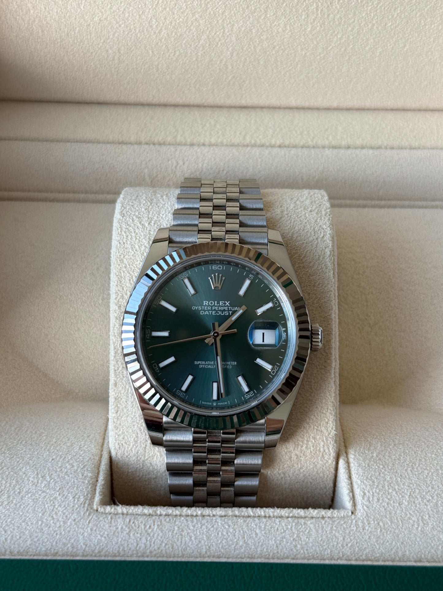 2024 Rolex Datejust Mint Green 41mm 126334
