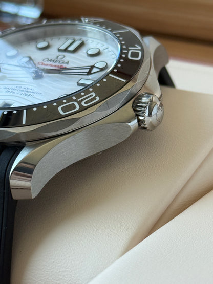2023 Omega Seamaster 300m White on Black Rubber