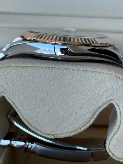 2018 Rolex Datejust Chocolate Two Tone Rose Gold 41mm 126331 "NOS"