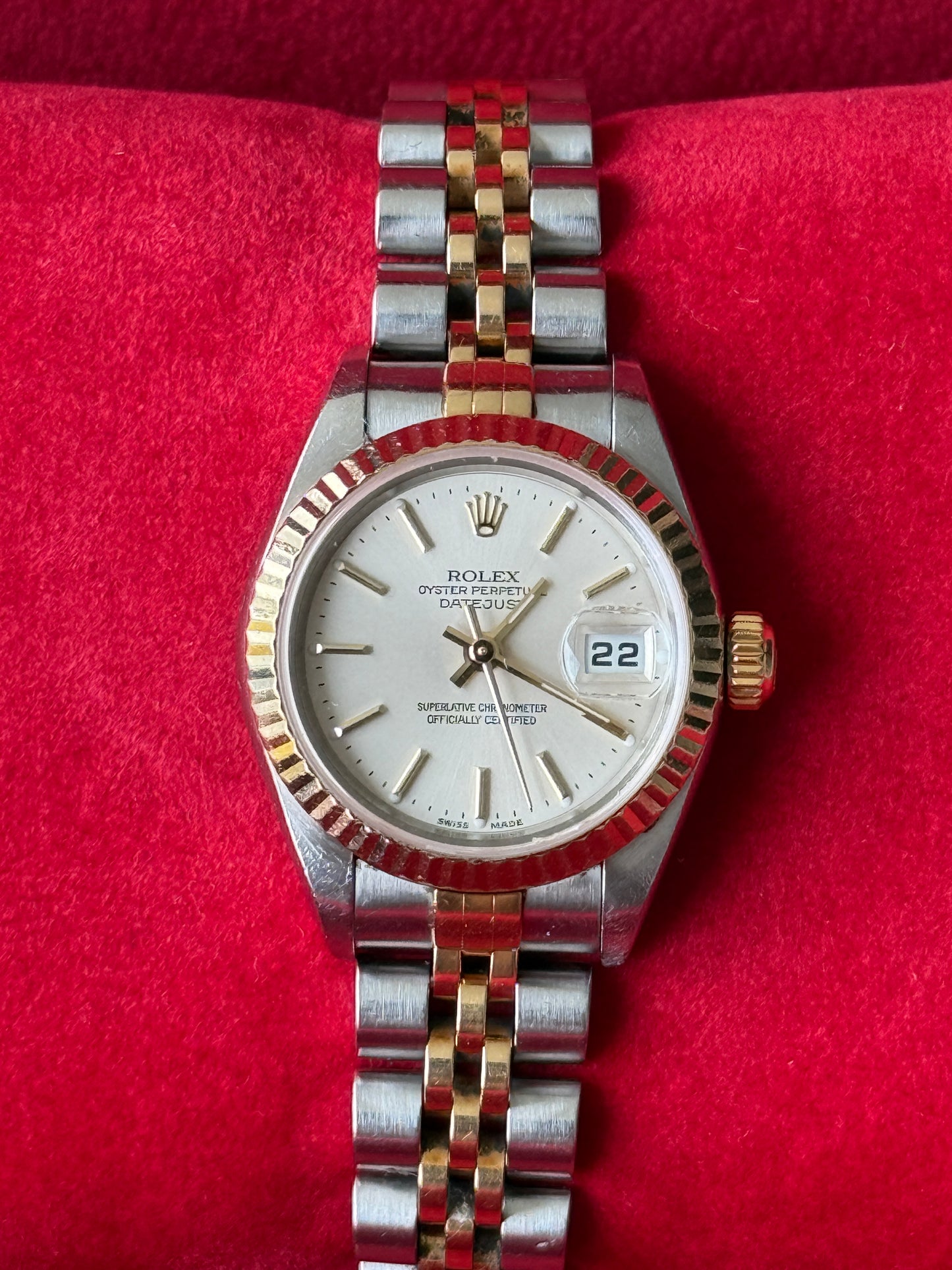 2000 Ladies Datejust 26mm Silver Dial Two Tone Yellow Gold