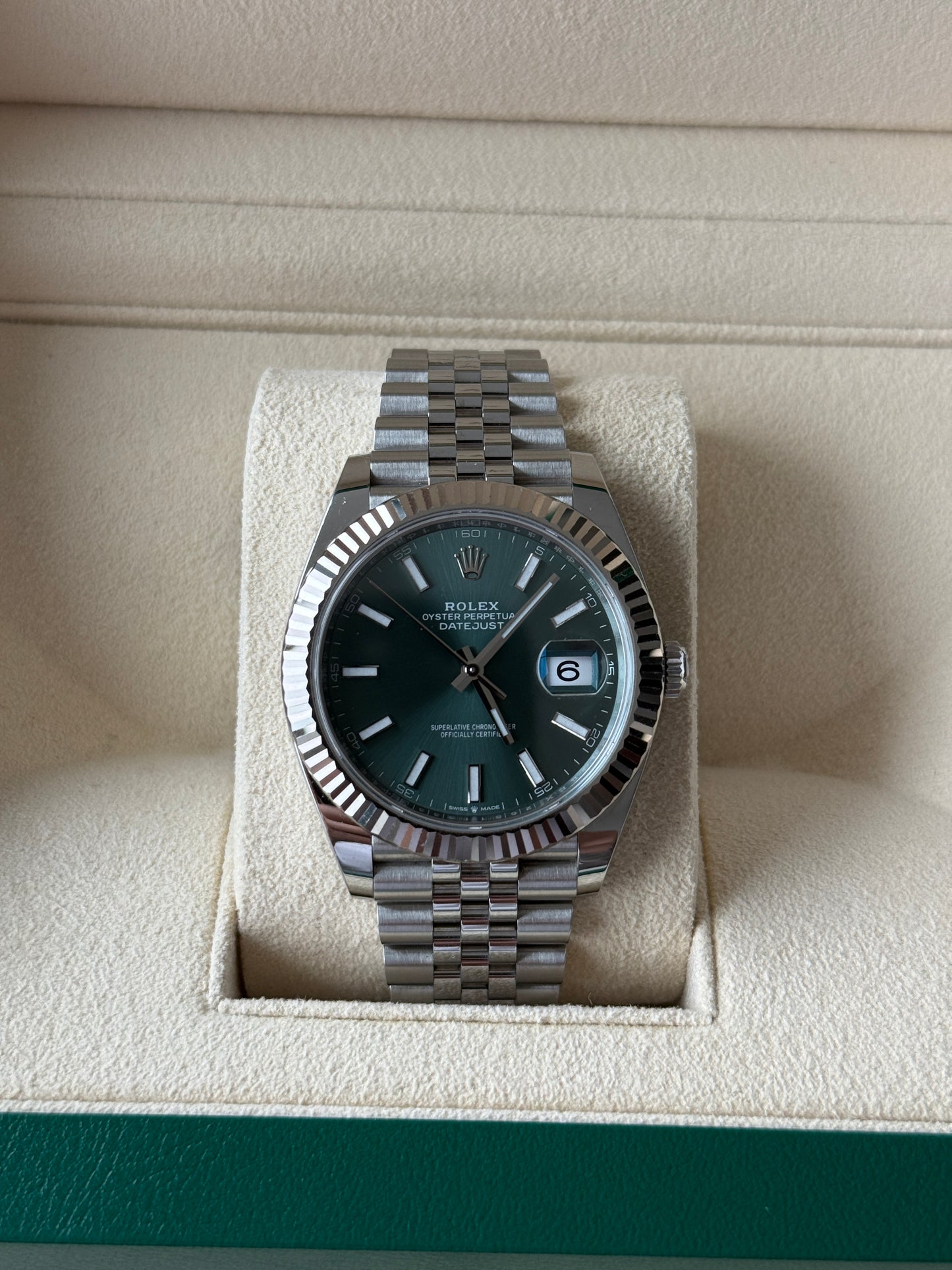 2023 Rolex Datejust Mint Green 41mm 126334