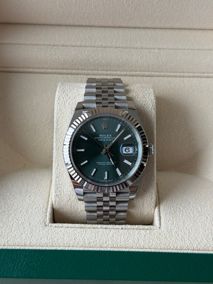 2023 Rolex Datejust Mint Green 41mm 126334