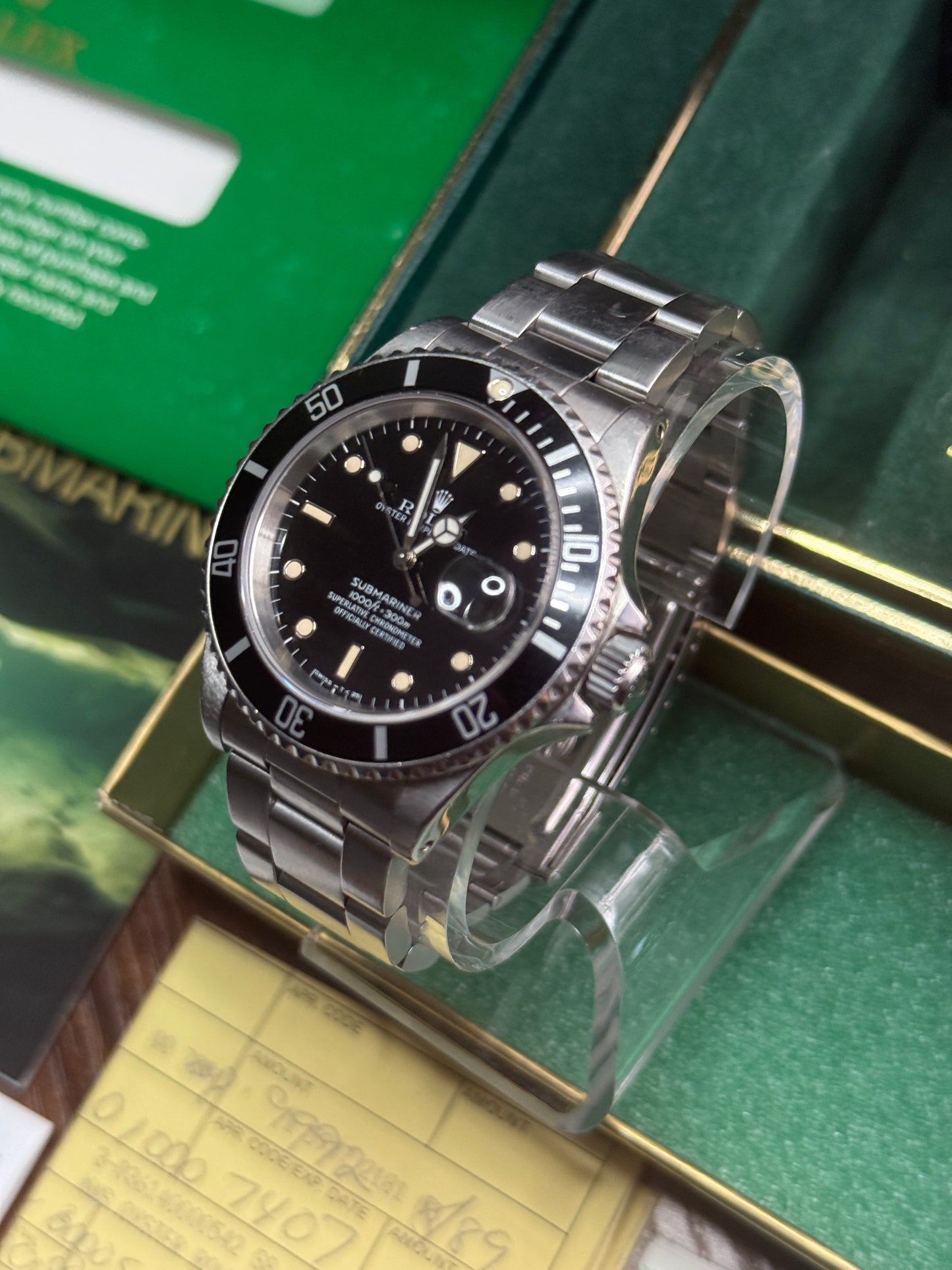 1989 Rolex 40mm Submariner Date 16610 Complete Collector’s Set