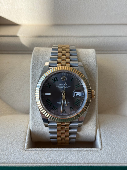 2022 Rolex Datejust Wimbledon Two Tone Yellow Gold 41mm 126333