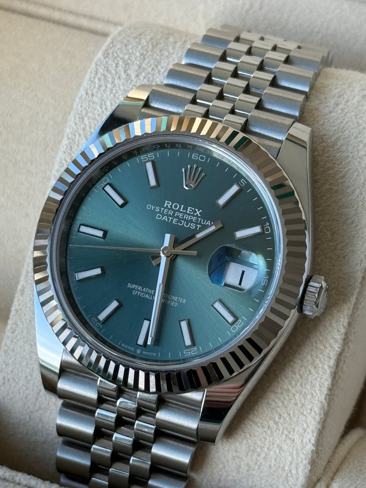 2024 Rolex Datejust Mint Green 41mm 126334