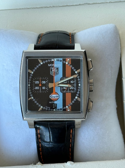 Tag Heur Monaco Special Edition Black 38mm "Gulf" CW211A