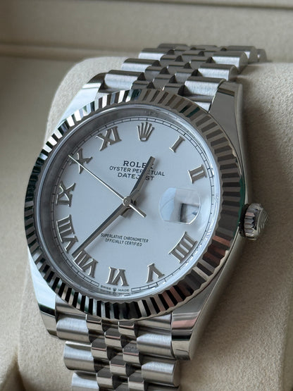 2025 Rolex Datejust 41mm White Roman