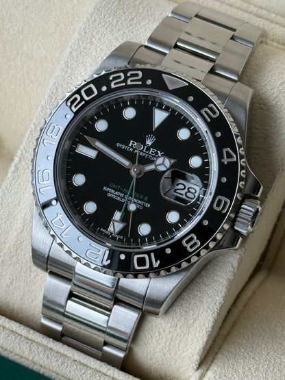 2015 Rolex GMT Master II "Green Arrow" 40mm 116710LN (2025 CPO - Still Under Warranty)
