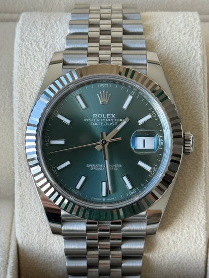 2024 Rolex Datejust Mint Green 41mm 126334