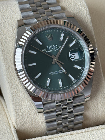 2023 Rolex Datejust Mint Green 41mm 126334