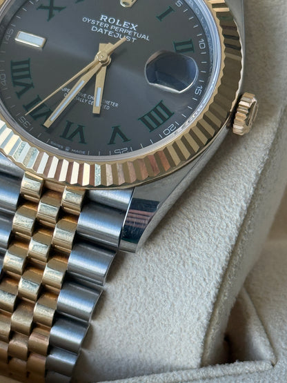 2022 Rolex Datejust Wimbledon Two Tone Yellow Gold 41mm 126333