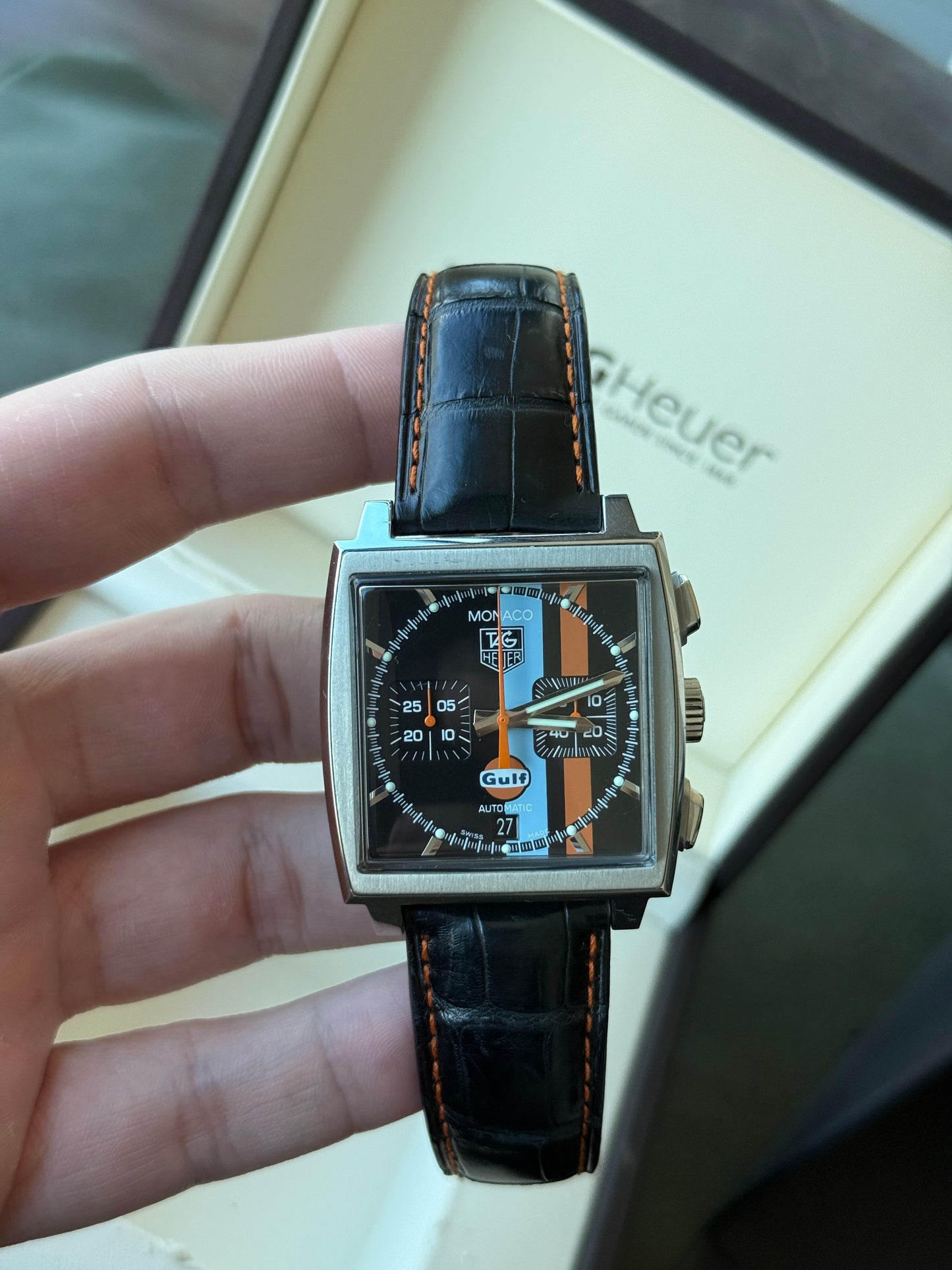 Tag Heur Monaco Special Edition Black 38mm "Gulf" CW211A
