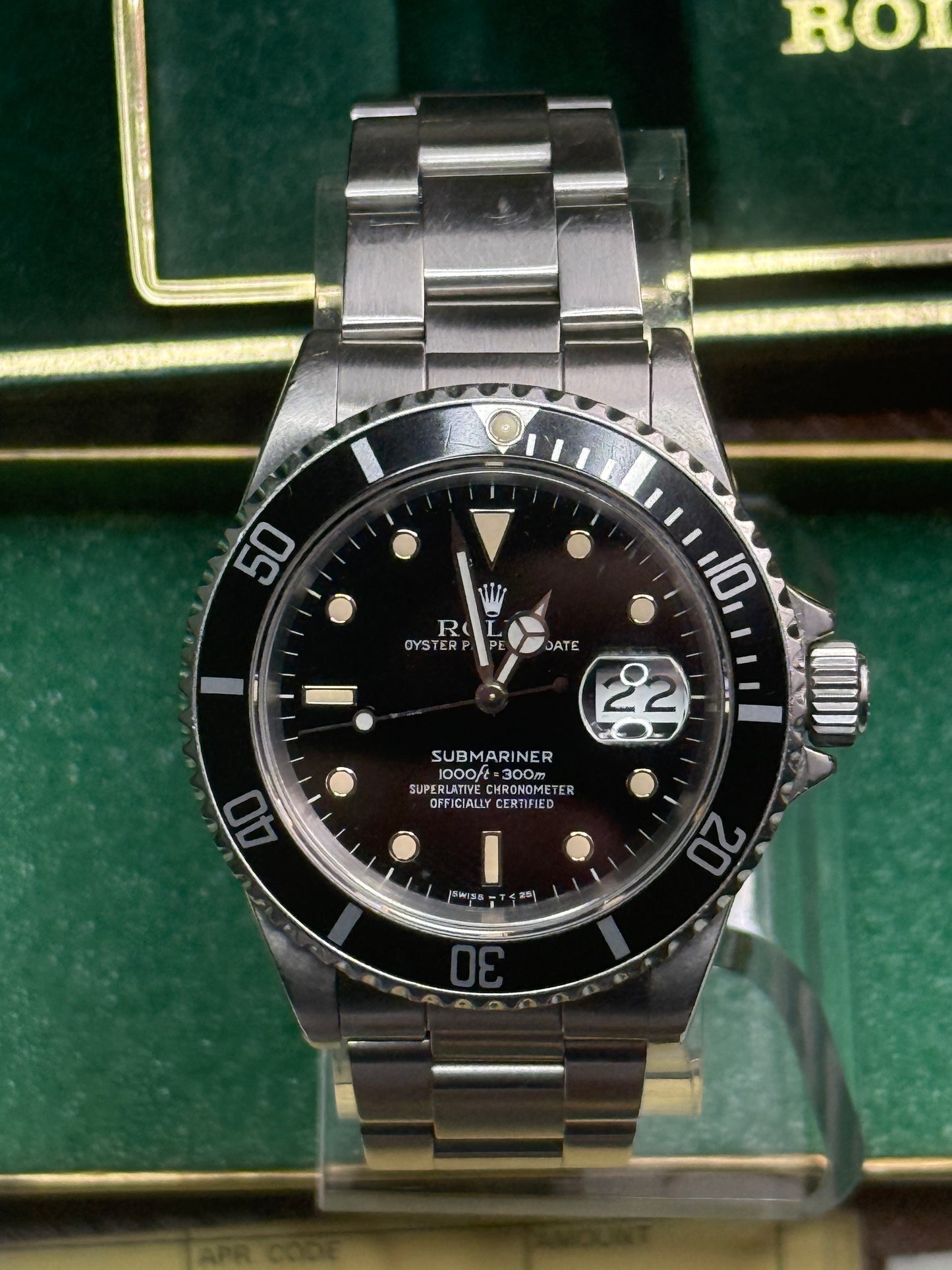 1989 Rolex 40mm Submariner Date 16610 Complete Collector’s Set
