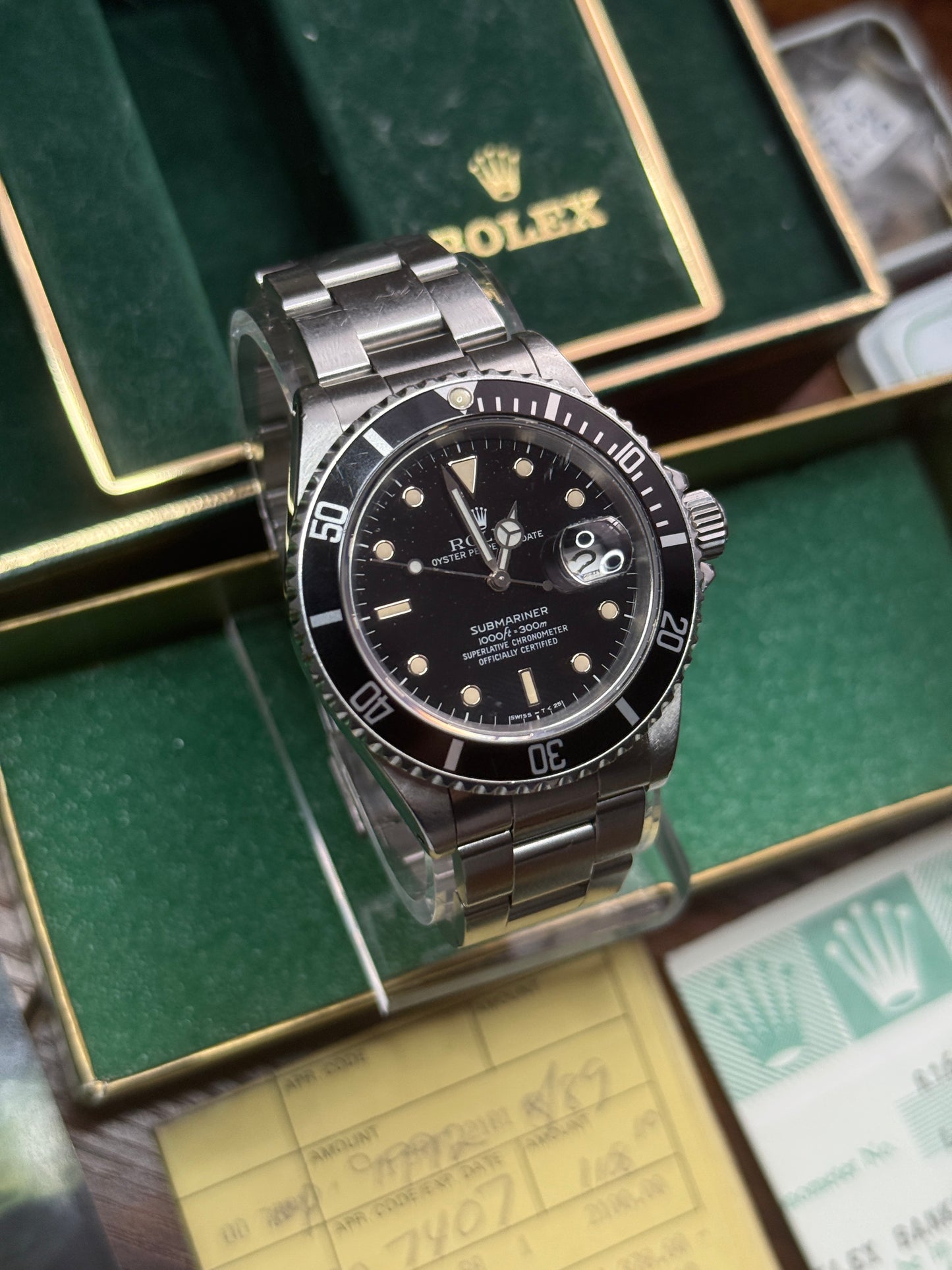 1989 Rolex 40mm Submariner Date 16610 Complete Collector’s Set