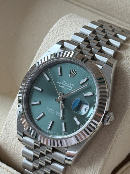2023 Rolex Datejust Mint Green 41mm 126334