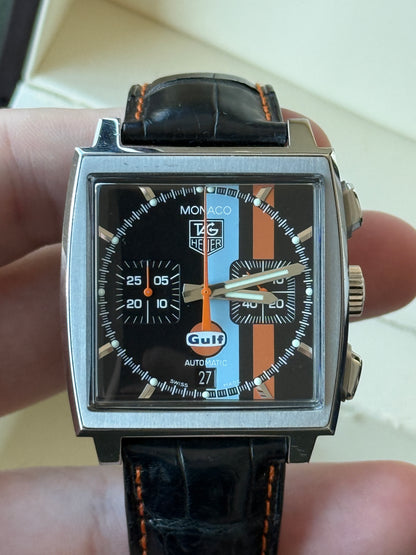 Tag Heur Monaco Special Edition Black 38mm "Gulf" CW211A