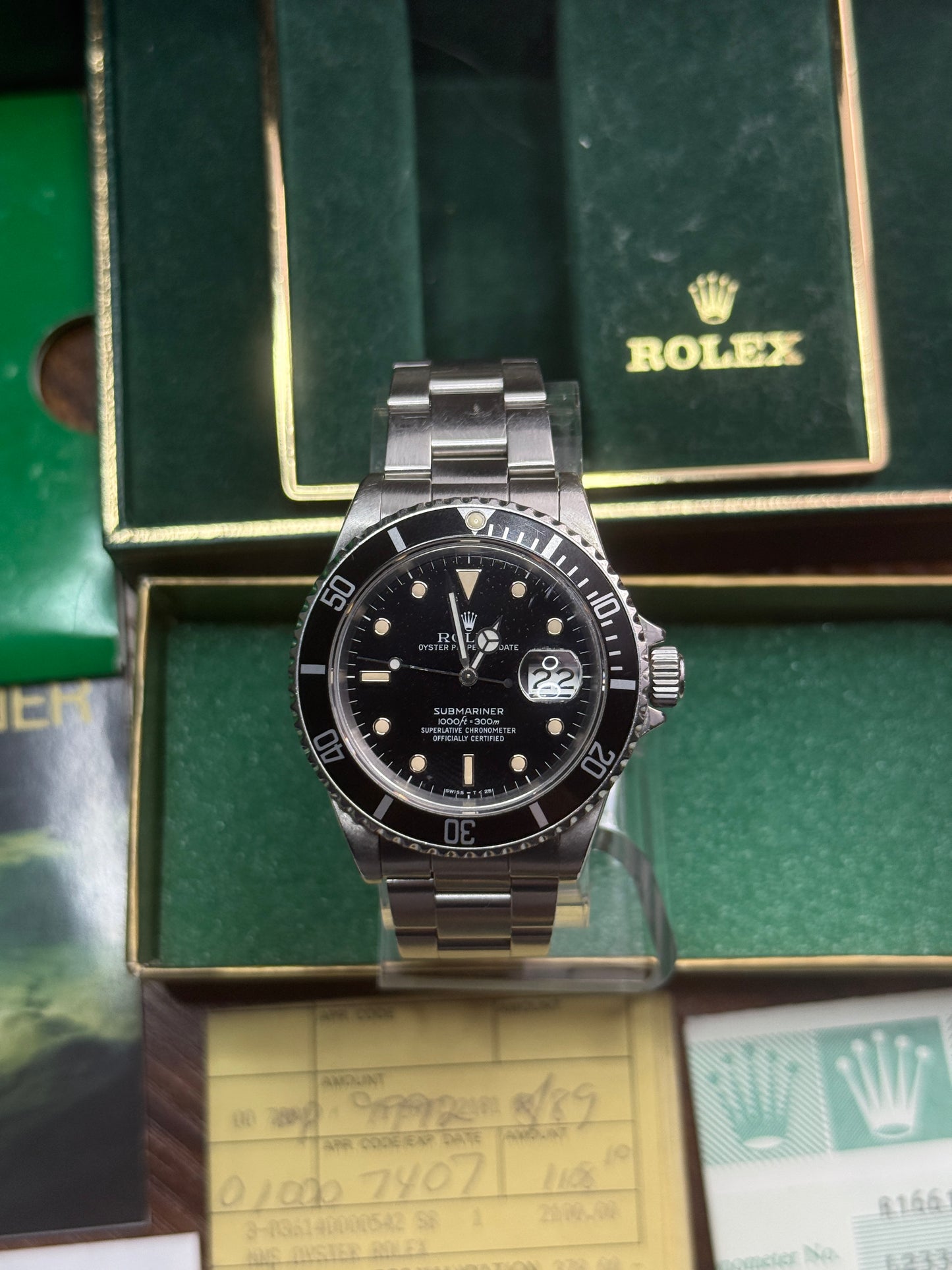 1989 Rolex 40mm Submariner Date 16610 Complete Collector’s Set