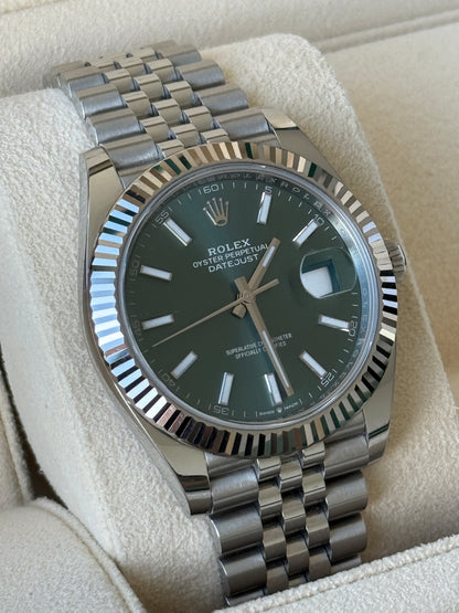 2024 Rolex Datejust Mint Green 41mm 126334