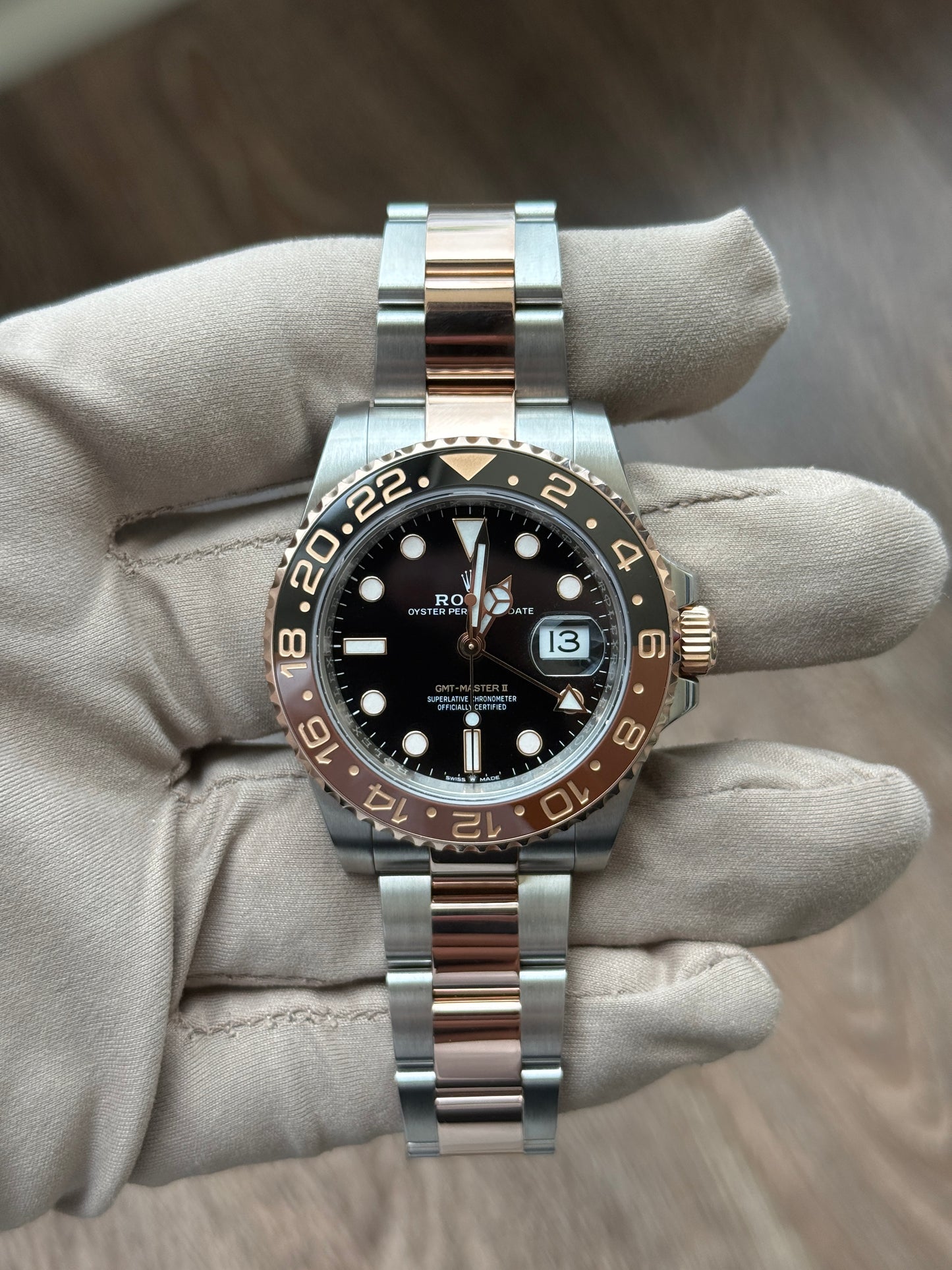 2024 Rolex GMT Master II “Rootbeer” Black/Brown Two Tone Rose Gold