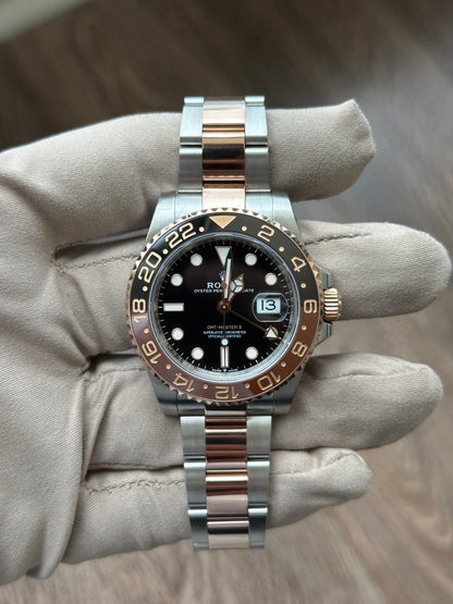 2024 Rolex GMT Master II “Rootbeer” Black/Brown Two Tone Rose Gold
