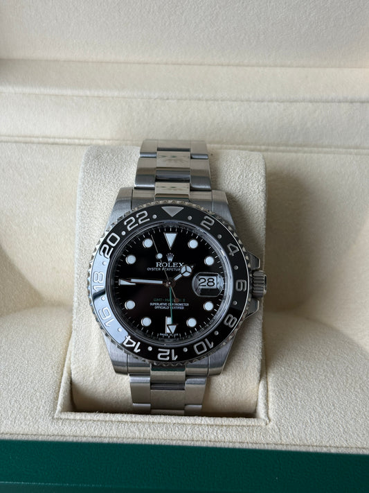 2015 Rolex GMT Master II "Green Arrow" 40mm 116710LN (2025 CPO - Still Under Warranty)