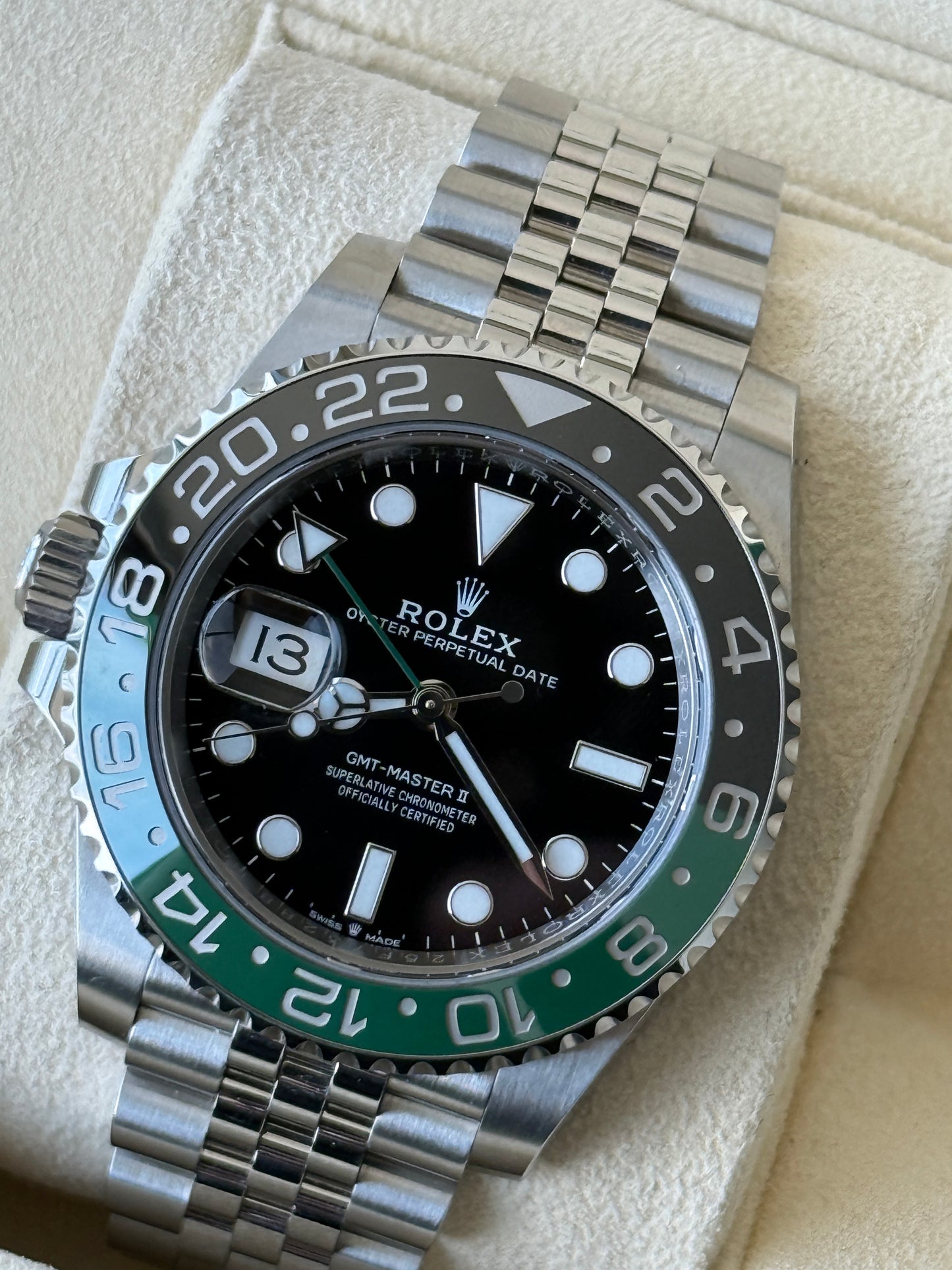 2024 Rolex GMT Master II “Sprite” Black/Green 40mm 126720VTNR